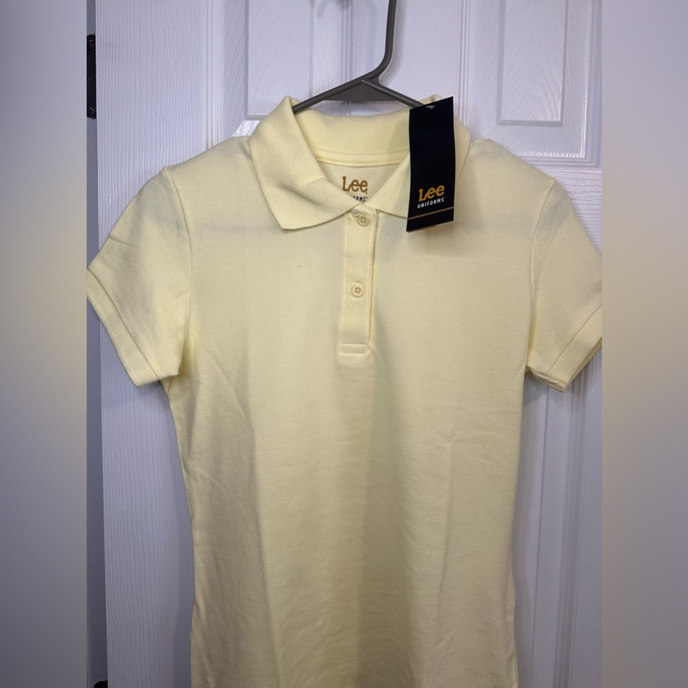 Lee polo shirt, yellow, kids size medium, NWT